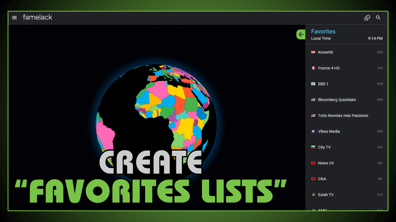 Create Custom Favorites Lists
