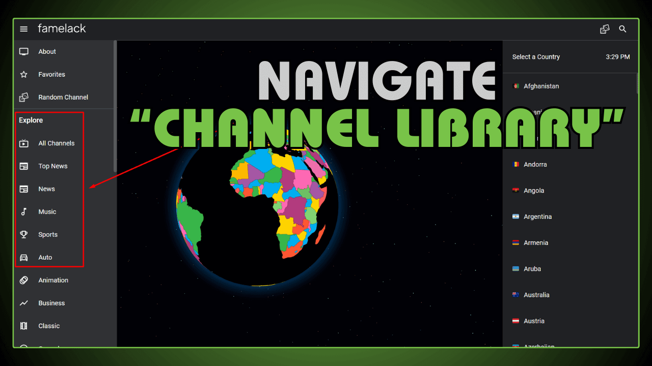 Navigate Channel Library