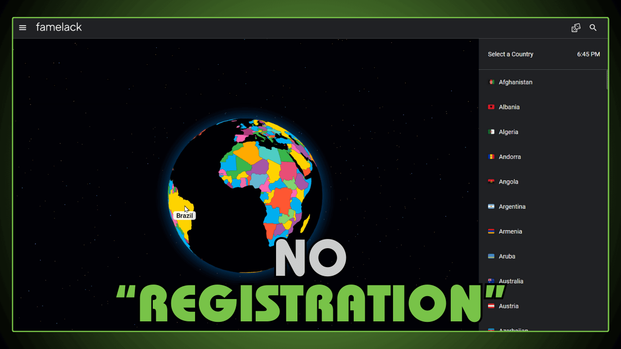 No Registration Required