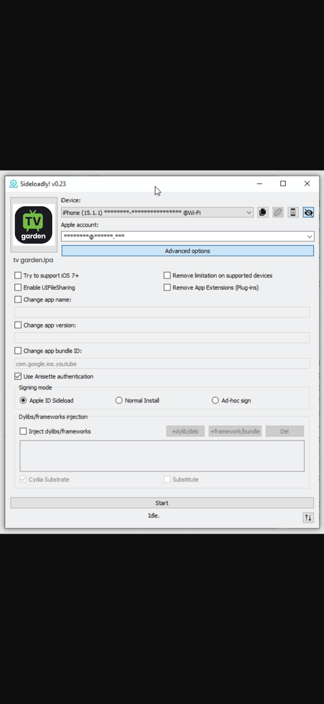 Configure Sideloadly Settings